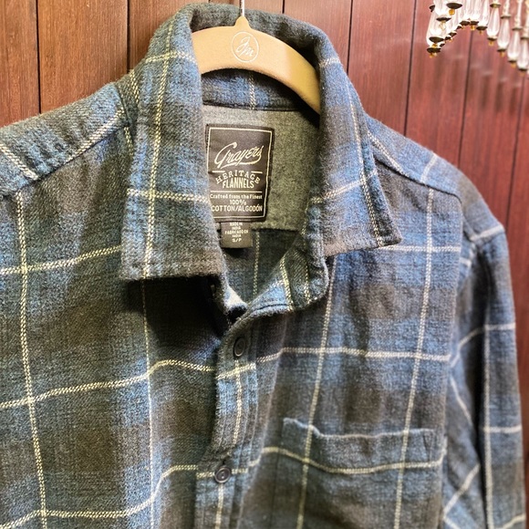 Grayers charcoal blue flannel - Picture 7 of 8
